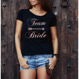 Team Bride T-Shirt schwarz