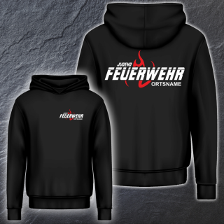 Hoodie schwarz / Druck Jugend Feuerwehr