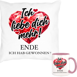 Kissen + Tasse Pink