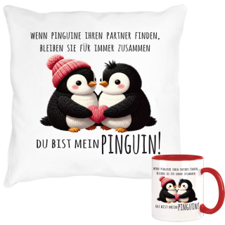 Kissen + Tasse rot