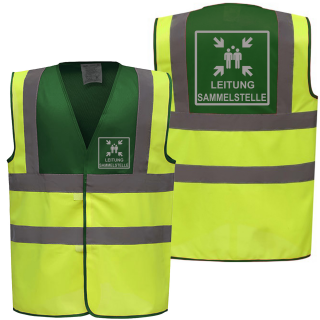 Standard-Weste grün/gelb df: silberreflektierend